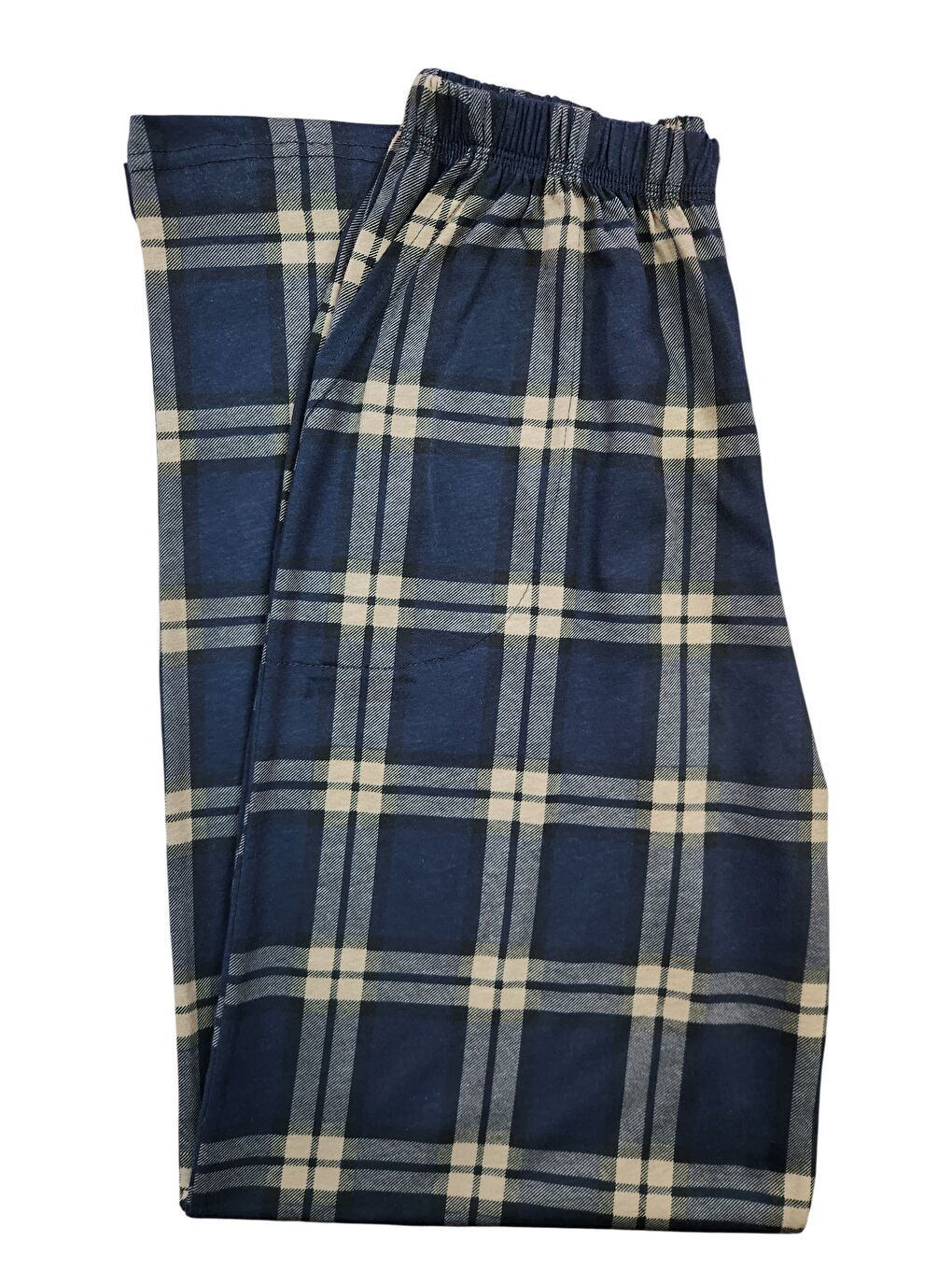 İndigo Erkek %100 Doğal Organik Pamuk Ekose Cepli Kaliteli Pijama Altı-1