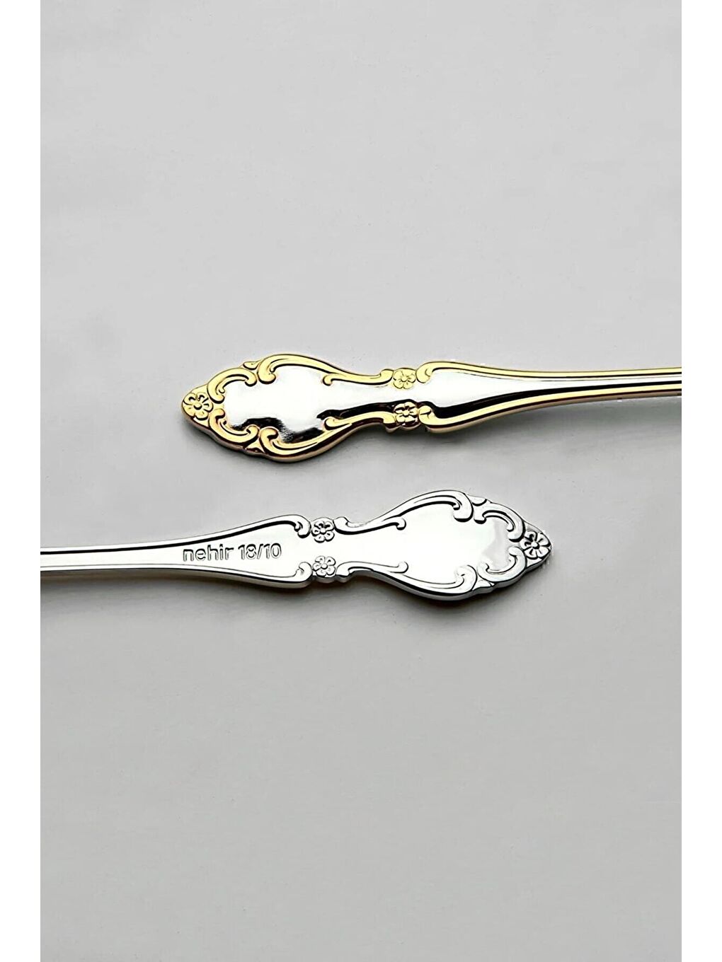 Sarı Adriana Altın Sade 12 Kişilik 89 Parça Deri Kutulu Çatal Kaşık Bıçak Takımı-7