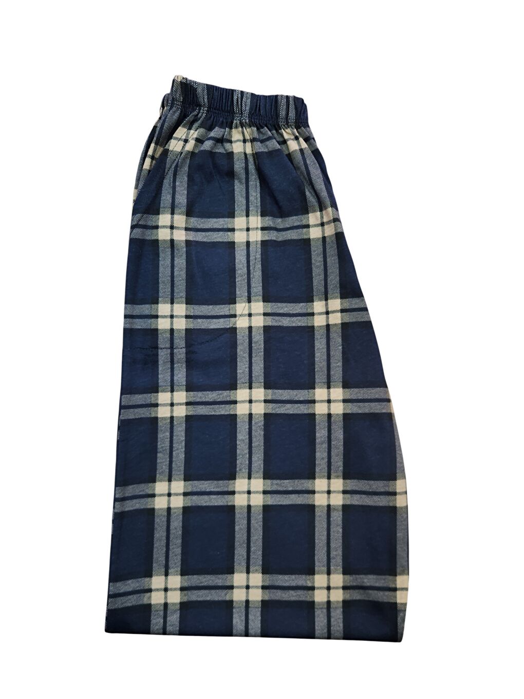 İndigo Erkek %100 Doğal Organik Pamuk Ekose Cepli Kaliteli Pijama Altı-3