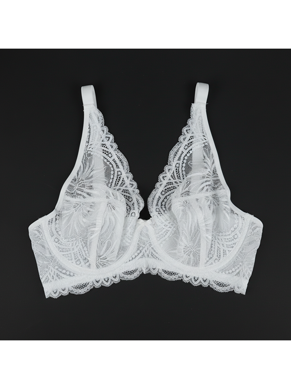 Ekru Kadın Dantelli Toparlayacı Beyaz Renk Sütyen Bb2022