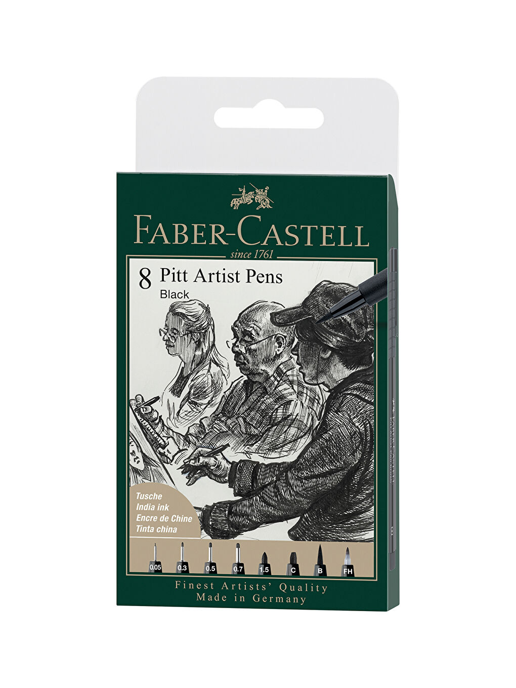 Pitt Artist Pen 8'li Kalem Seti, Dağılma Yapmayan Kokusuz Mürekkep