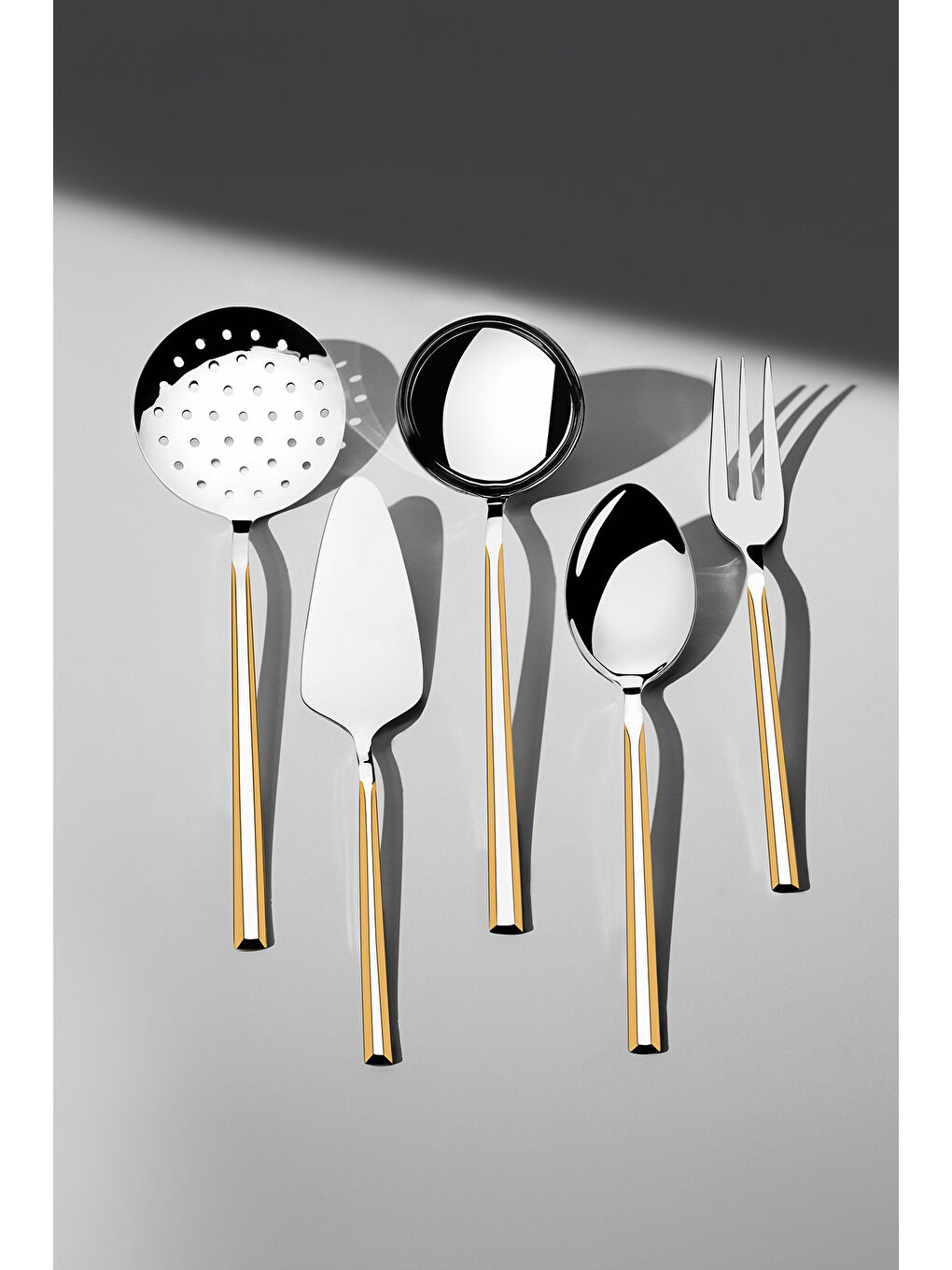 Sarı Milano Altın Saten 12 Kişilik 89 Parça Deri Kutulu Çatal Kaşık Bıçak Takımı-2