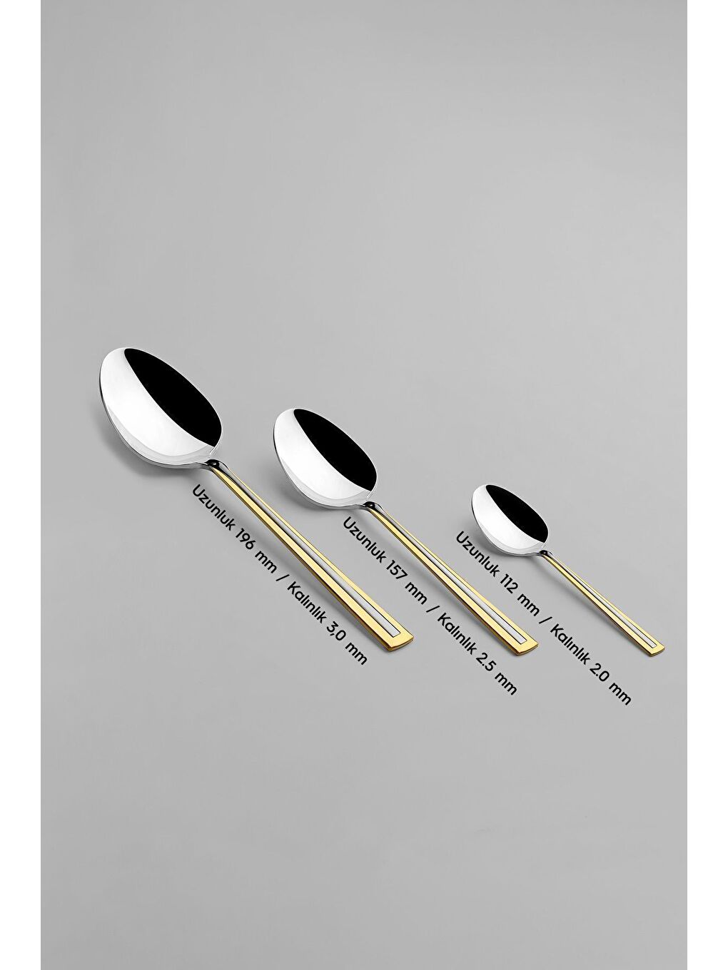 Sarı Milano Altın Saten 12 Kişilik 89 Parça Deri Kutulu Çatal Kaşık Bıçak Takımı-5