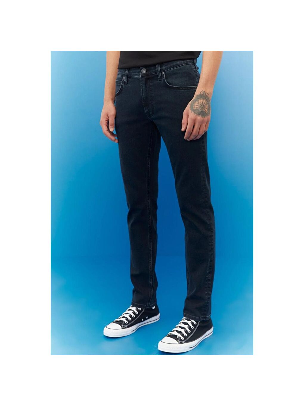 Lee Daren Zip Fly Regular Straight Erkek Siyah Jean