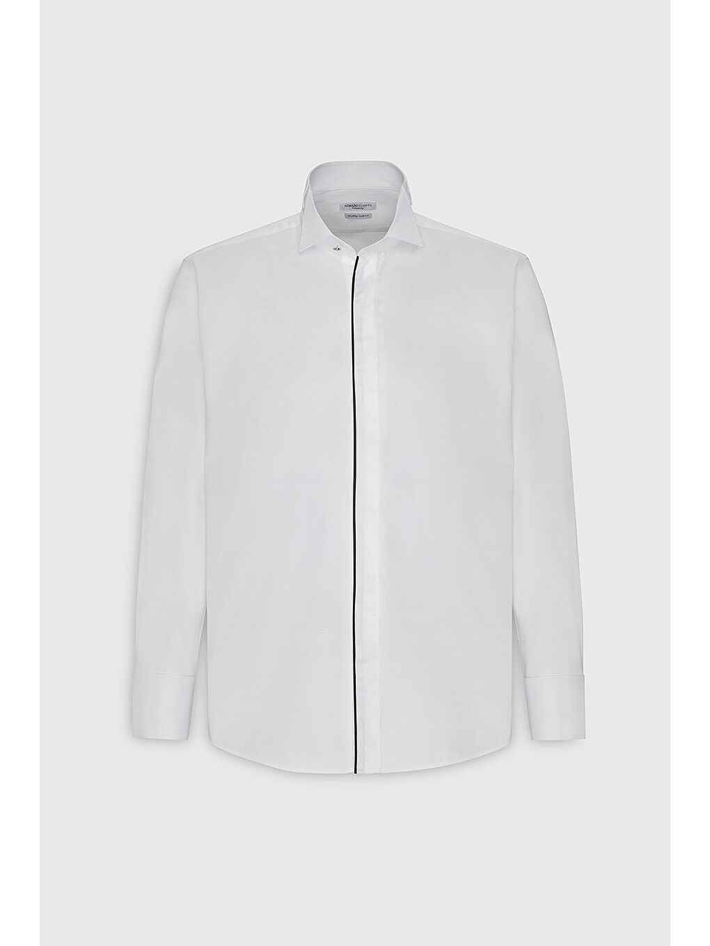 Erkek Beyaz Slim Fit Dar Kesim %100 Pamuk Ata Yaka Gömlek-5