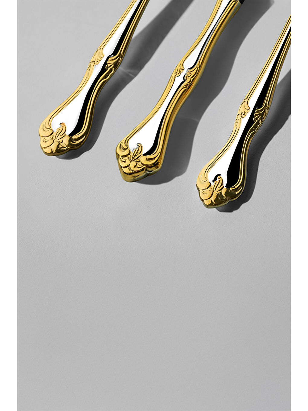 Sarı Lalezar Altın Sade 12 Kişilik 89 Parça Deri Kutulu Çatal Kaşık Bıçak Takımı-2