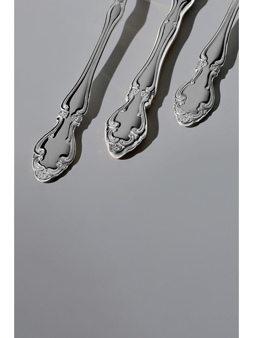 Gri Adriana Saten 12 Kişilik 89 Parça Kutulu Çatal Kaşık Bıçak Takımı-3