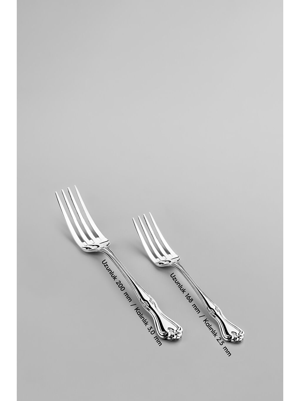 Gri Lalezar Sade 12 Kişilik 89 Parça Kutulu Çatal Kaşık Bıçak Takımı-5