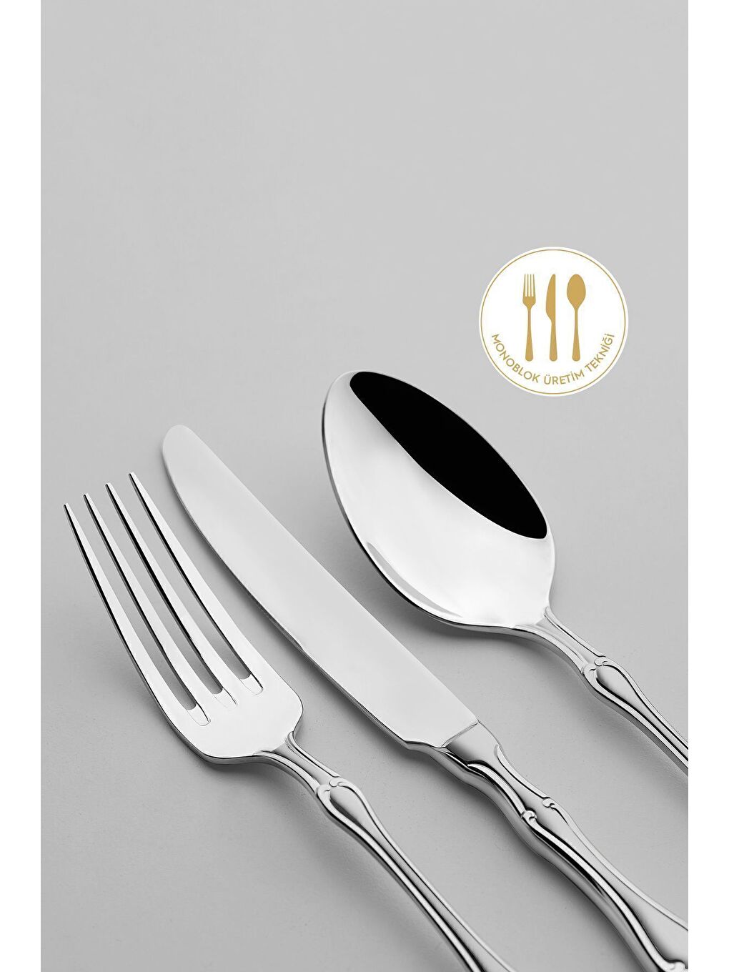 Gri Adriana Saten 12 Kişilik 89 Parça Kutulu Çatal Kaşık Bıçak Takımı-7