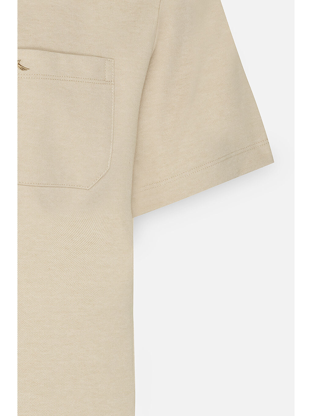 Erkek Bej Comfort Fit Rahat Kesim Polo Yaka Pamuklu Kısa Kollu Tişört-7