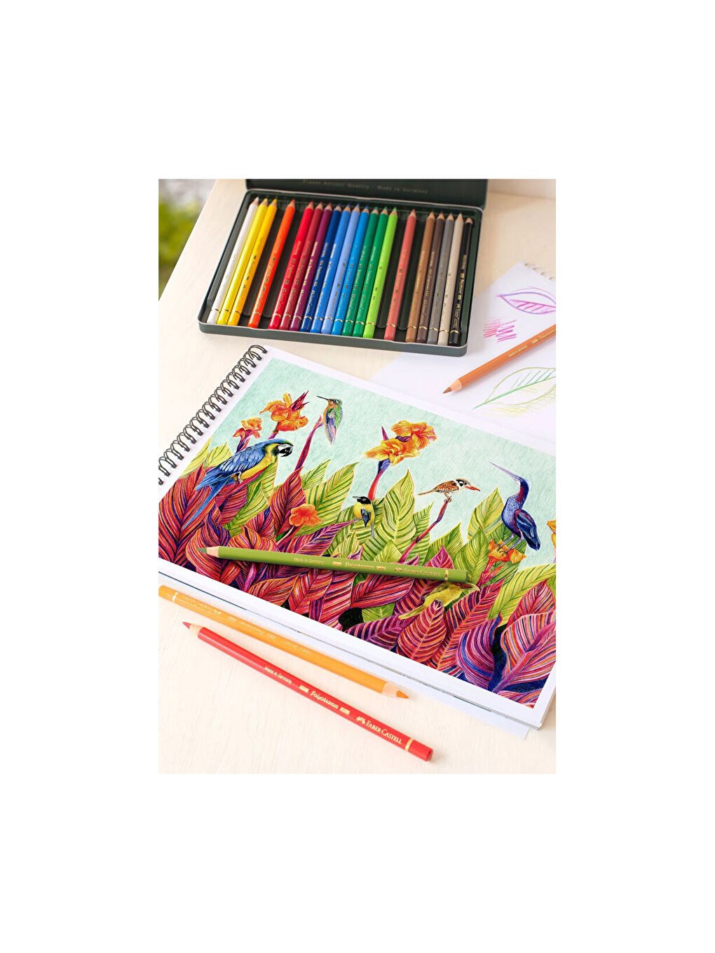 Polychromos 24 Renk Boya Kalemi, Örtücü ve Parlak Renkler, Yüksek Pigmentli, Metal Kutulu-3