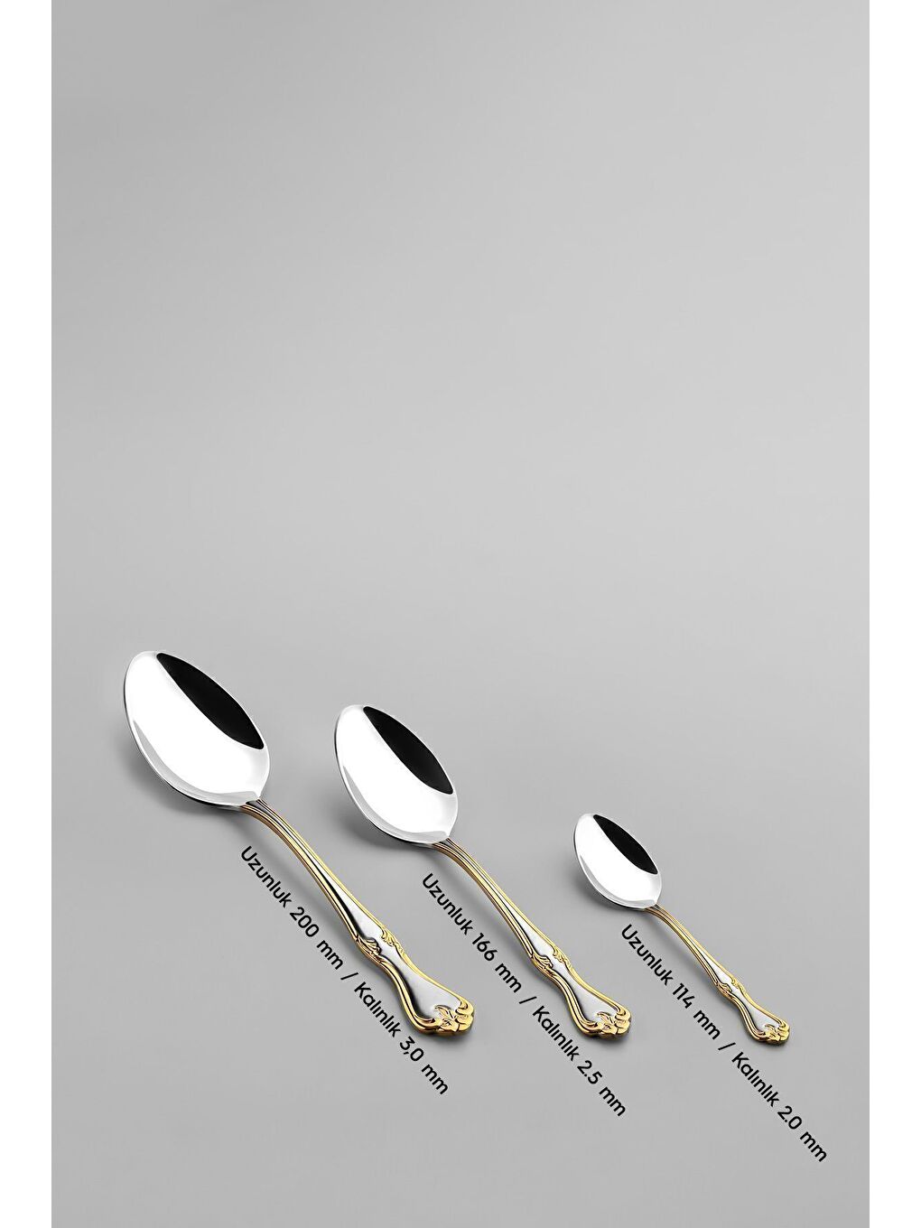 Sarı Lalezar Altın Saten 12 Kişilik 89 Parça Kutulu Çatal Kaşık Bıçak Takımı-7