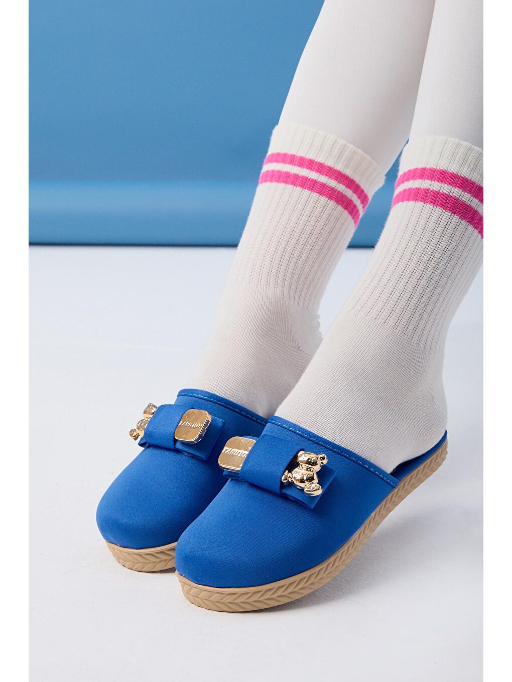 Kadın Mavi Ev Terliği - 24083