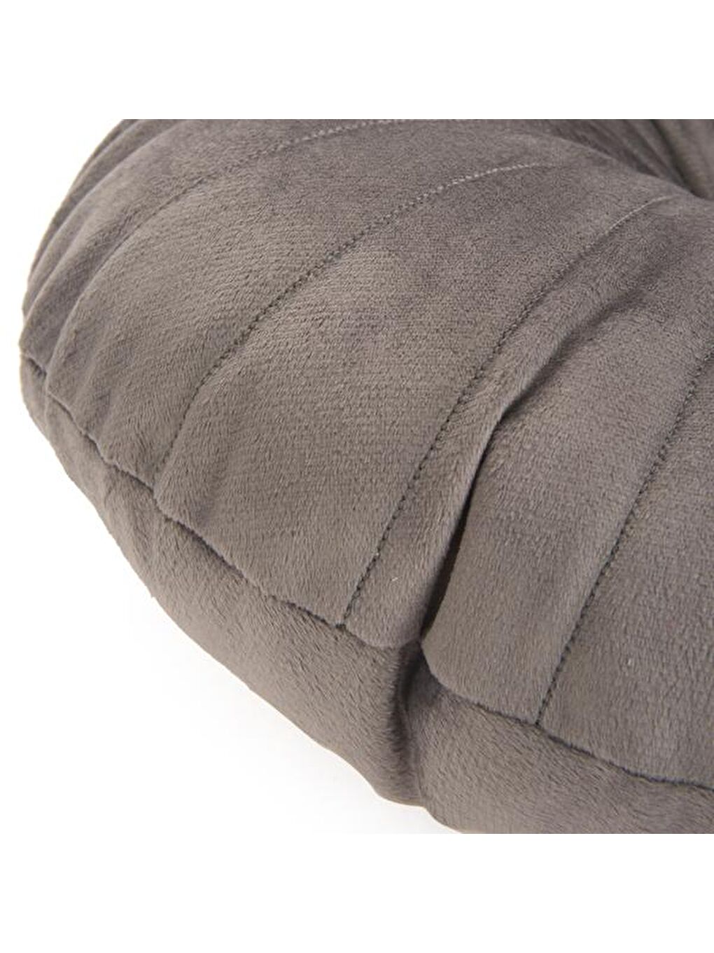 Soft Yuvarlak Kırlent - Antrasit - 38x38 cm-3