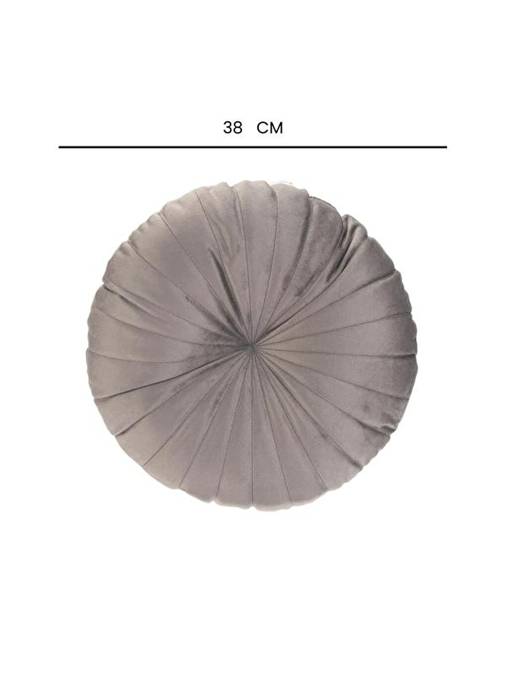Soft Yuvarlak Kırlent - Antrasit - 38x38 cm-4