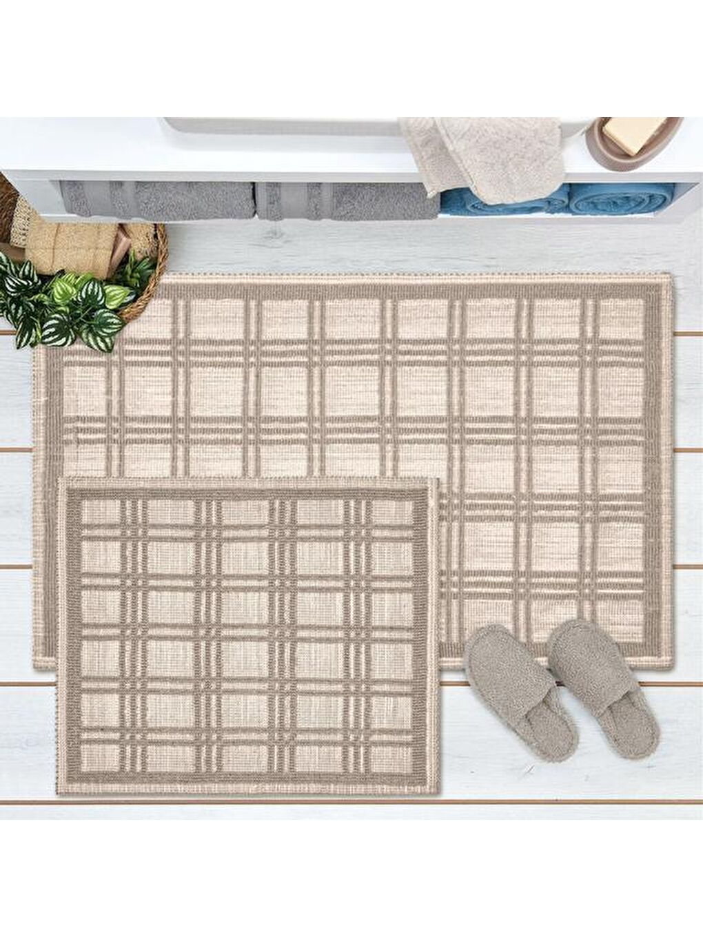 Soft Rhodes 2'li Bukle Paspas - Bej