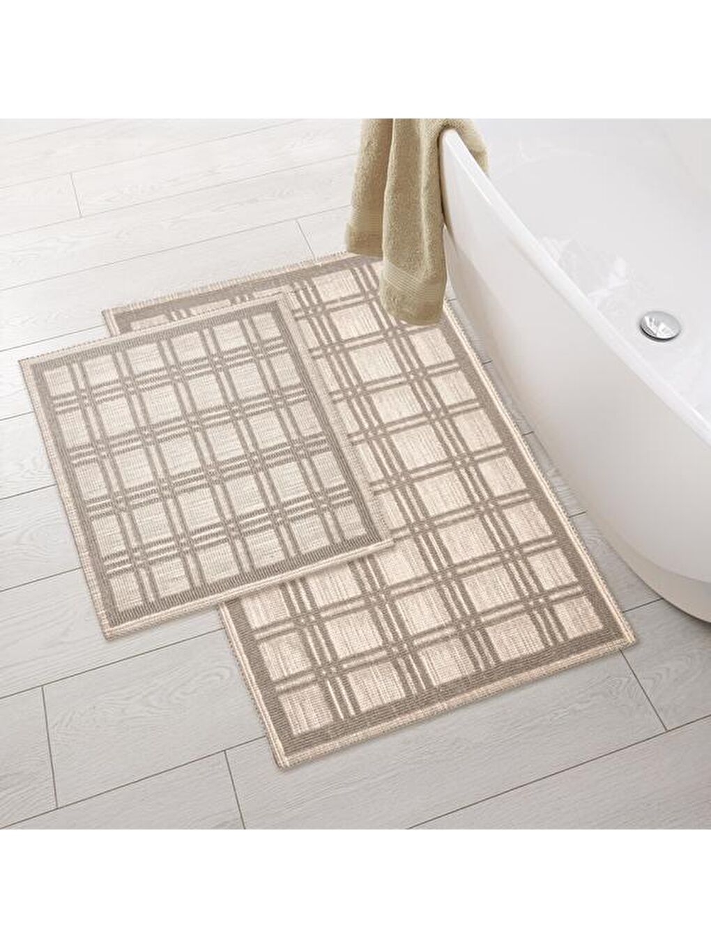 Soft Rhodes 2'li Bukle Paspas - Bej-4