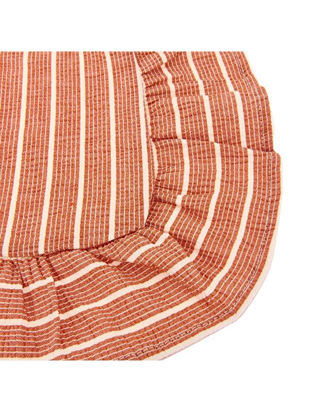 Kahverengi Soft Fırfırlı Runner - Kiremit - 40x126 cm-2