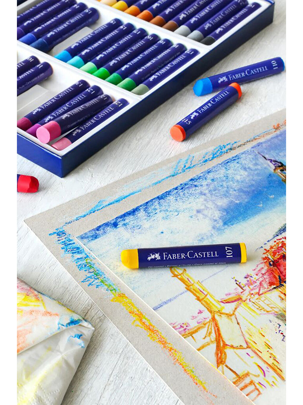 Creative Studio 12’li Yağlı Pastel Boya Seti,Canlı Renkler, Kolay Uygulama, Yüksek Pigmentli-2