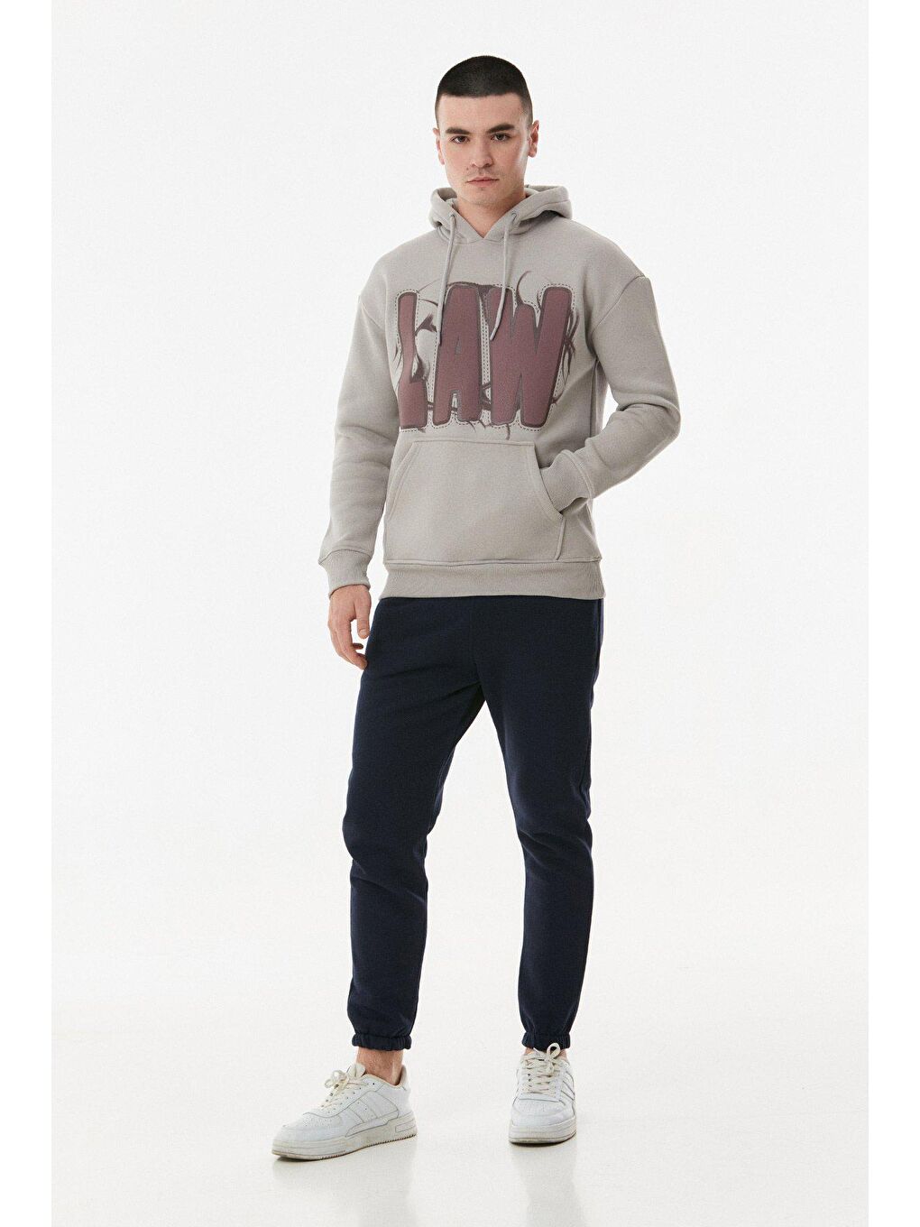 Lacivert Beli Bağcıklı Jogger Eşofman Altı-1