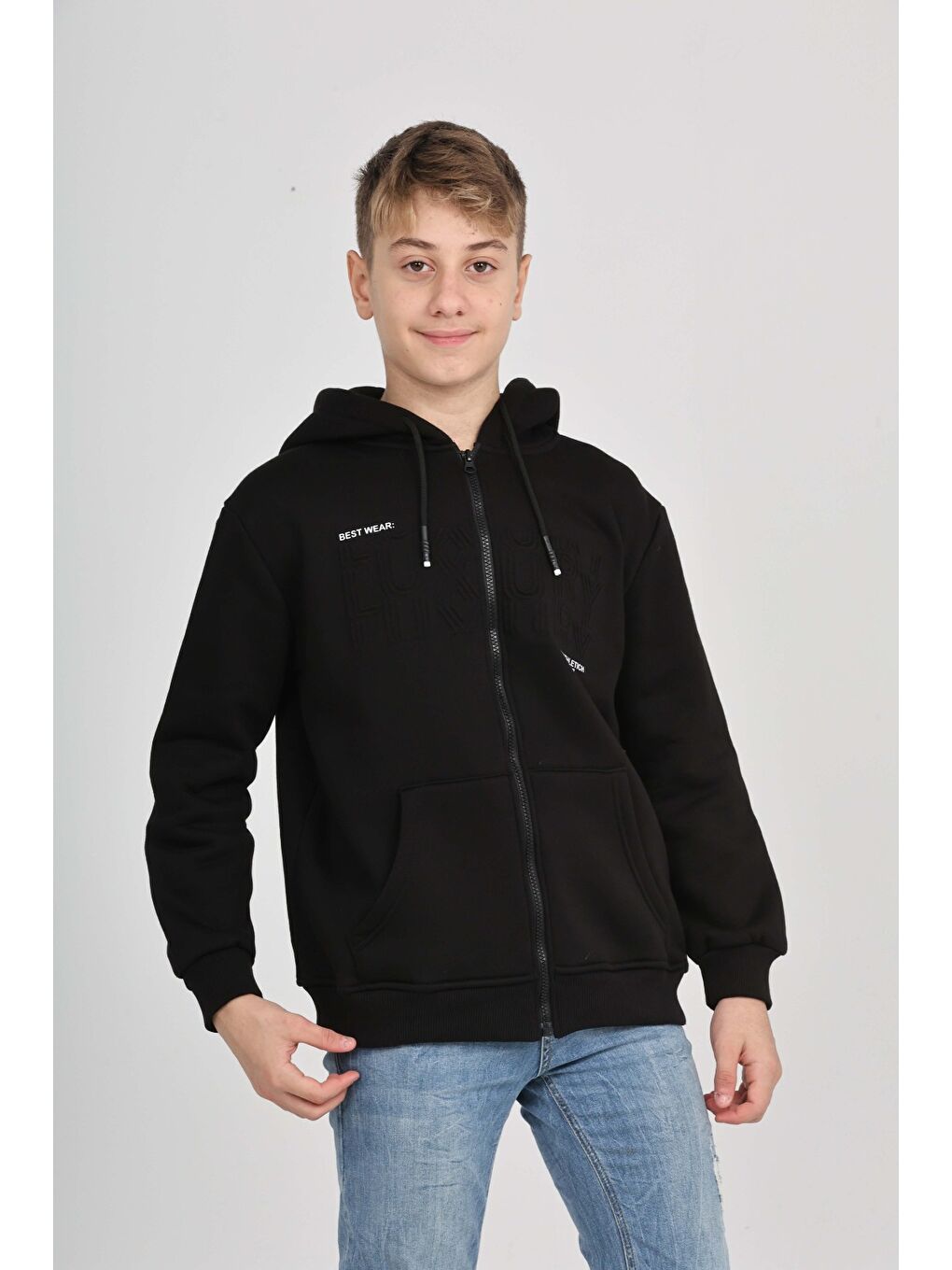 Siyah Erkek Çocuk Luxury Baskılı Hırka