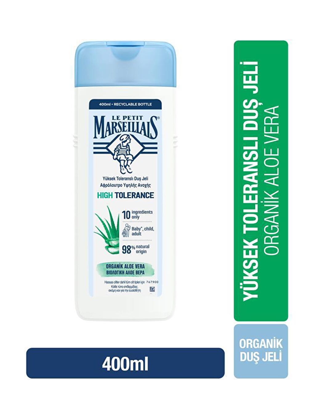 Le Petit Marseillais Renksiz High Tolerance Organik Aloe Vera 400ml Duş Jeli