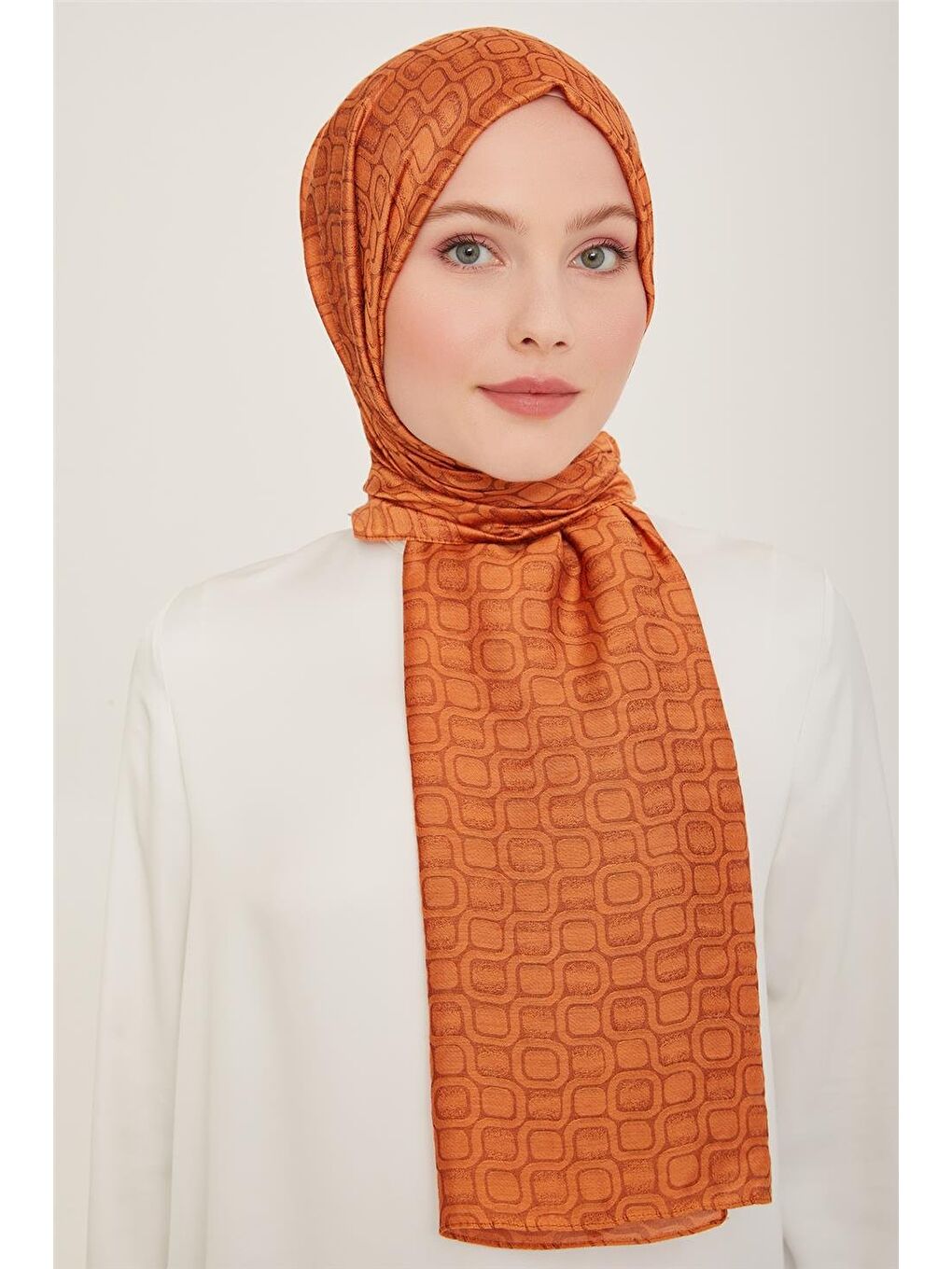 Turuncu Trend Dama Şal 2 1131
