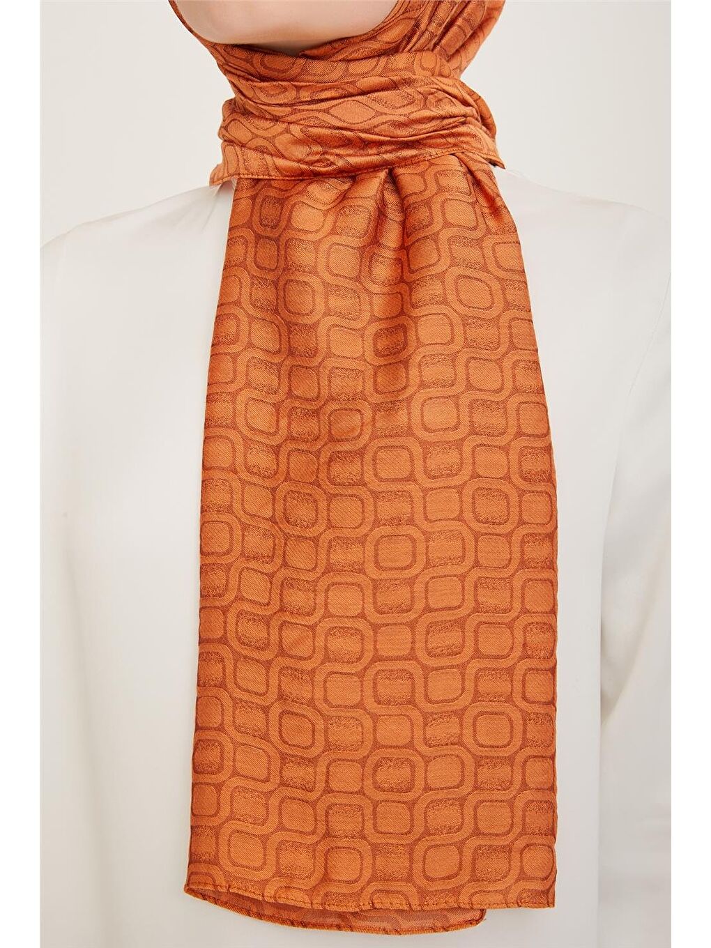 Turuncu Trend Dama Şal 2 1131-1