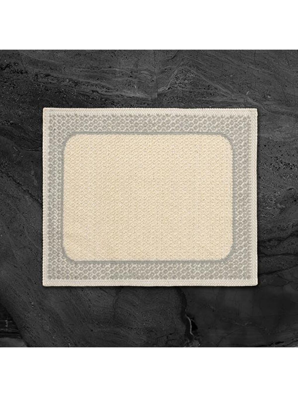 Soft Bordürlü 2'li Banyo Paspası - Bej - 60x100 cm + 50x60 cm-1