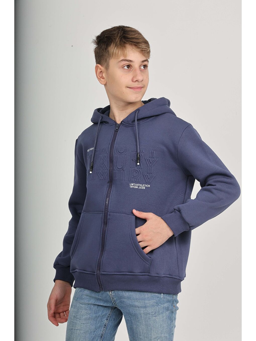 İndigo Erkek Çocuk Luxury Baskılı Hırka-2