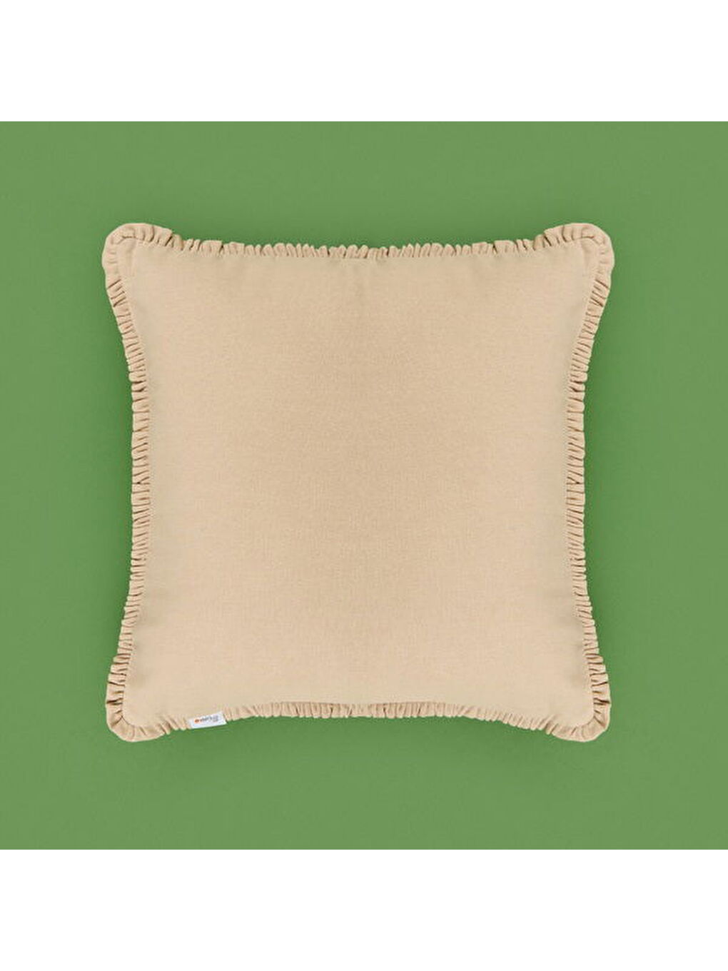 Soft Boho Fırfır Detaylı Kırlent - Bej - 40x40 cm