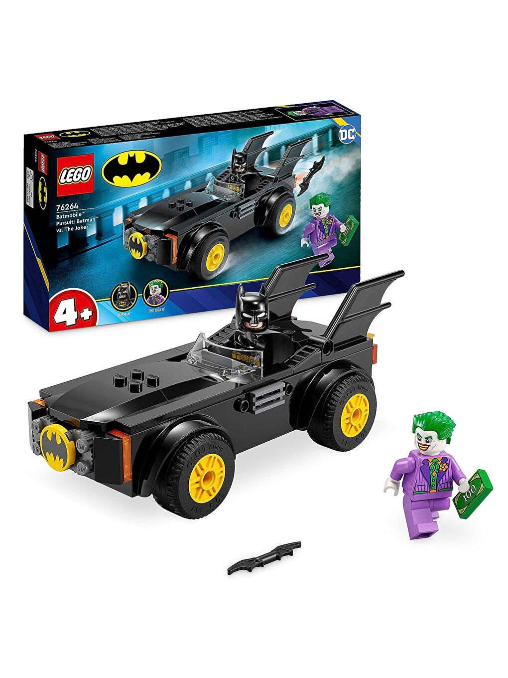 Lego Renksiz DC Batmobile Takibi Batman Jokere Karşı 76264