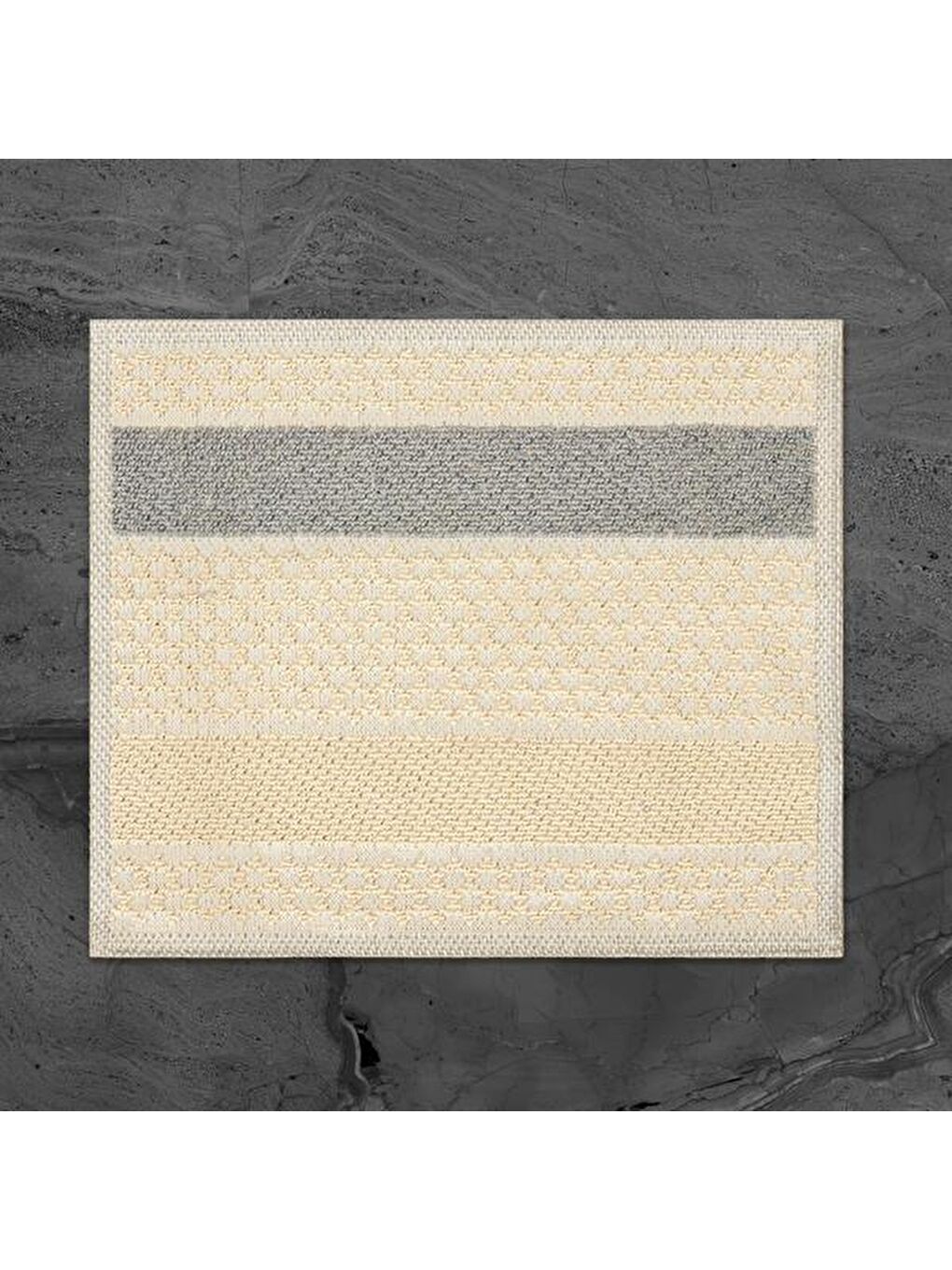 Soft Frodo Natürel 2'li Banyo Paspası - Antrasit - 60x100 cm + 50x60 cm-4