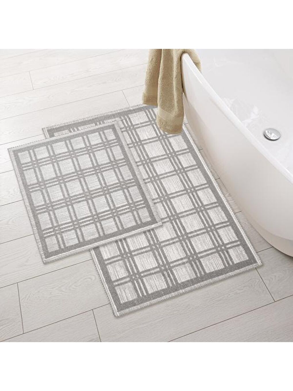 Soft Rhodes 2'li Bukle Paspas - Gri-3