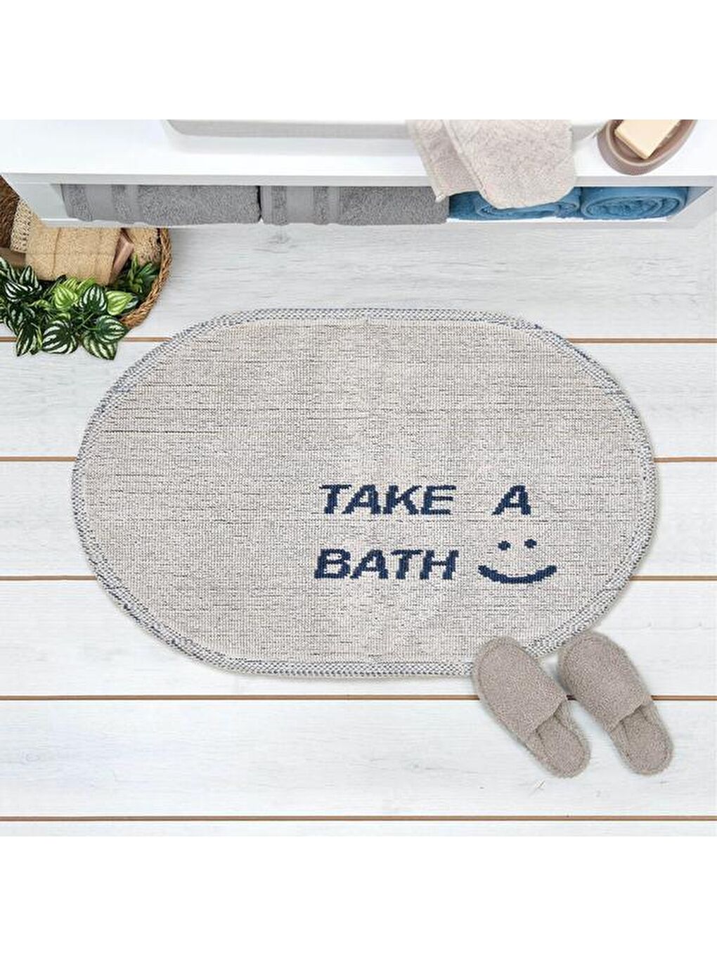 Soft Take A Bath Banyo Paspası - Ekru - 50x80 cm