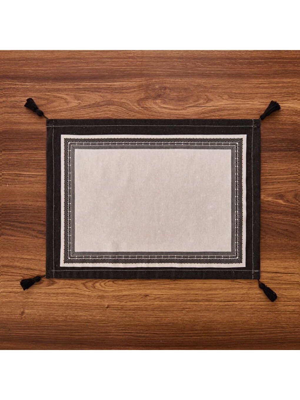 Soft Ethnic 2'li Amerikan Servis - Beyaz - 35x55 cm-3