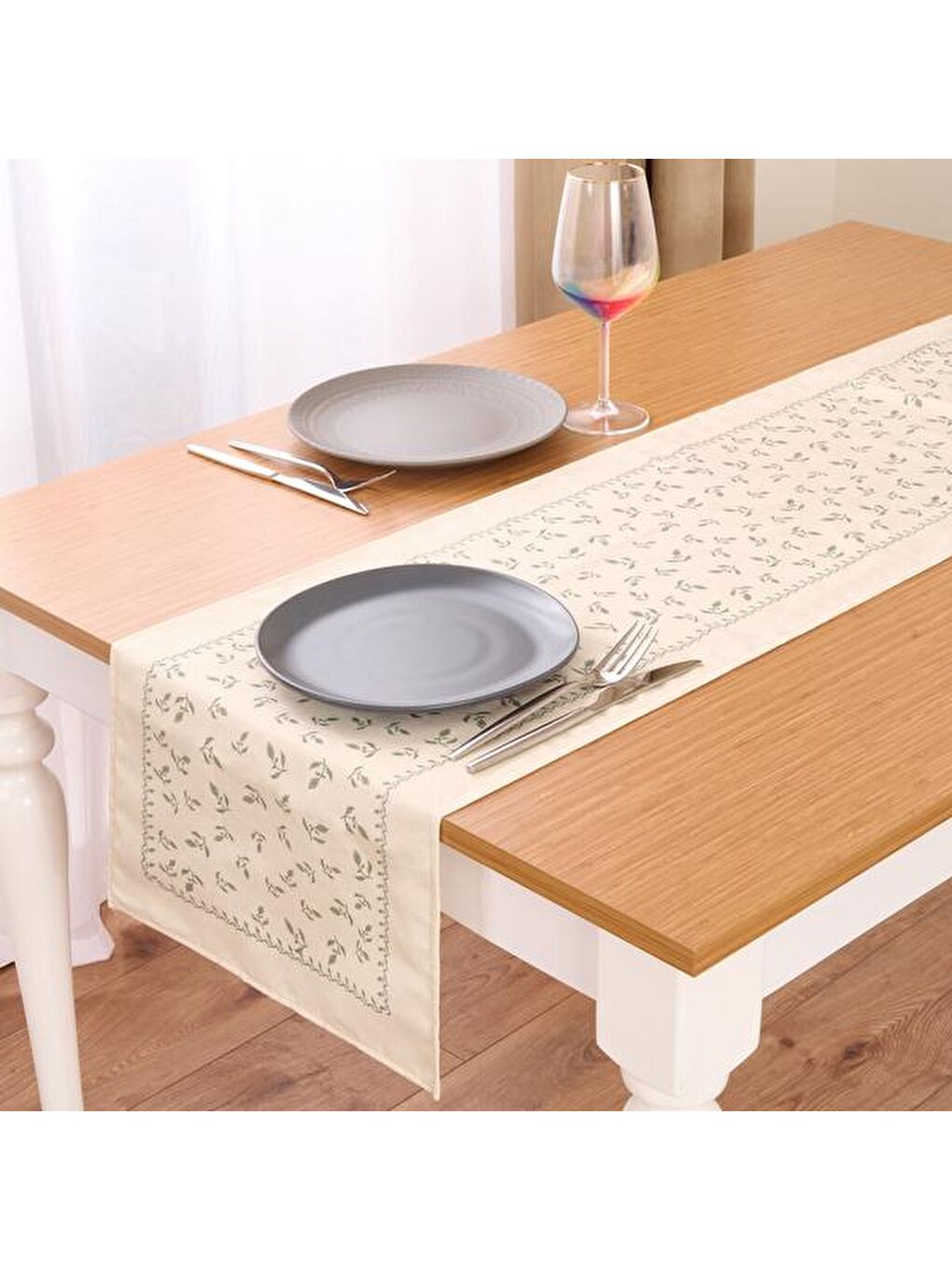 Soft Havva Runner - Beyaz - 35x135 cm