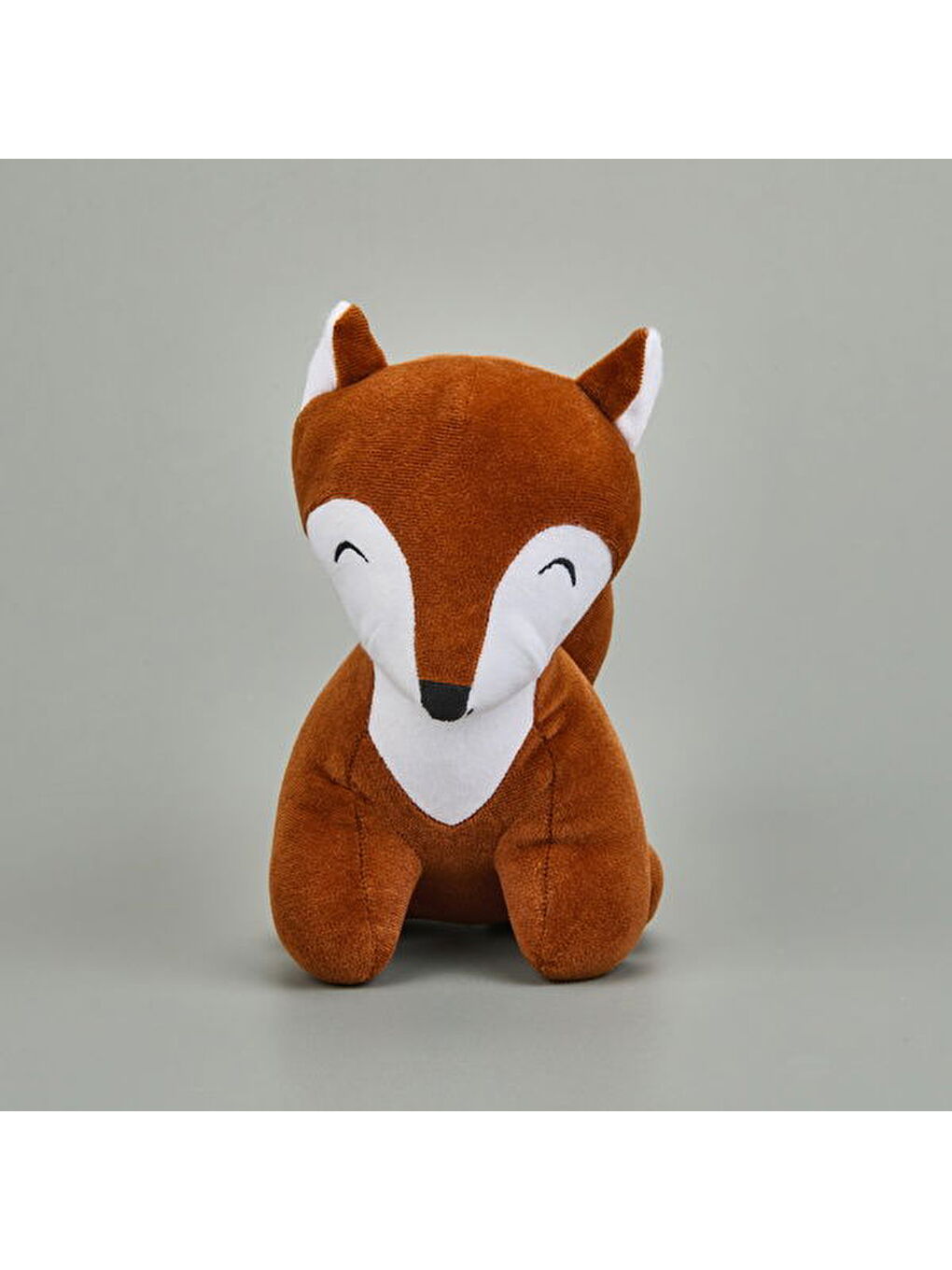 Soft Tilki Figürlü Yastık - Kahverengi - 25x25 cm