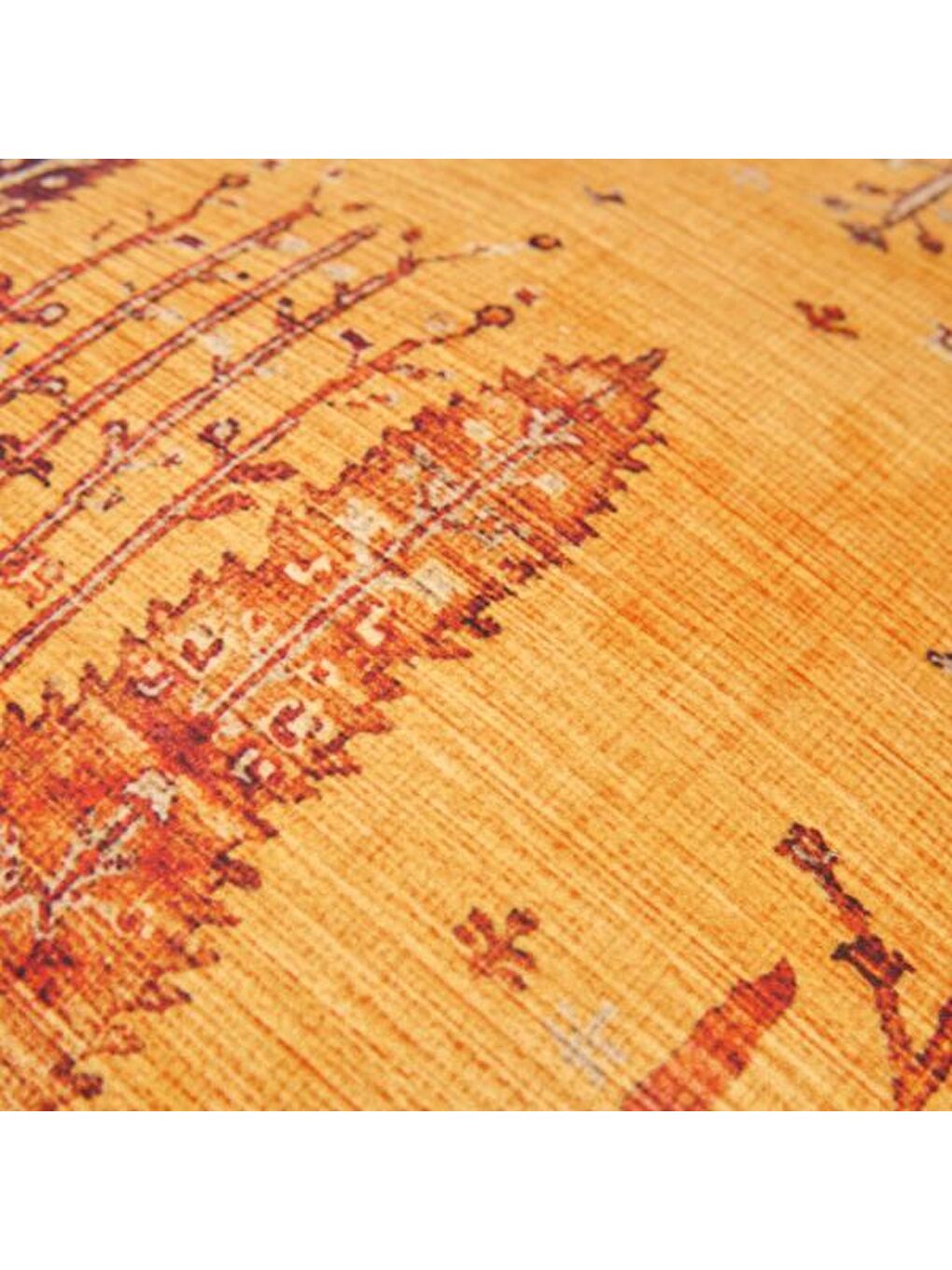 Soft Geleneksel Desenli Kırlent - Turuncu - 40x40 cm-4