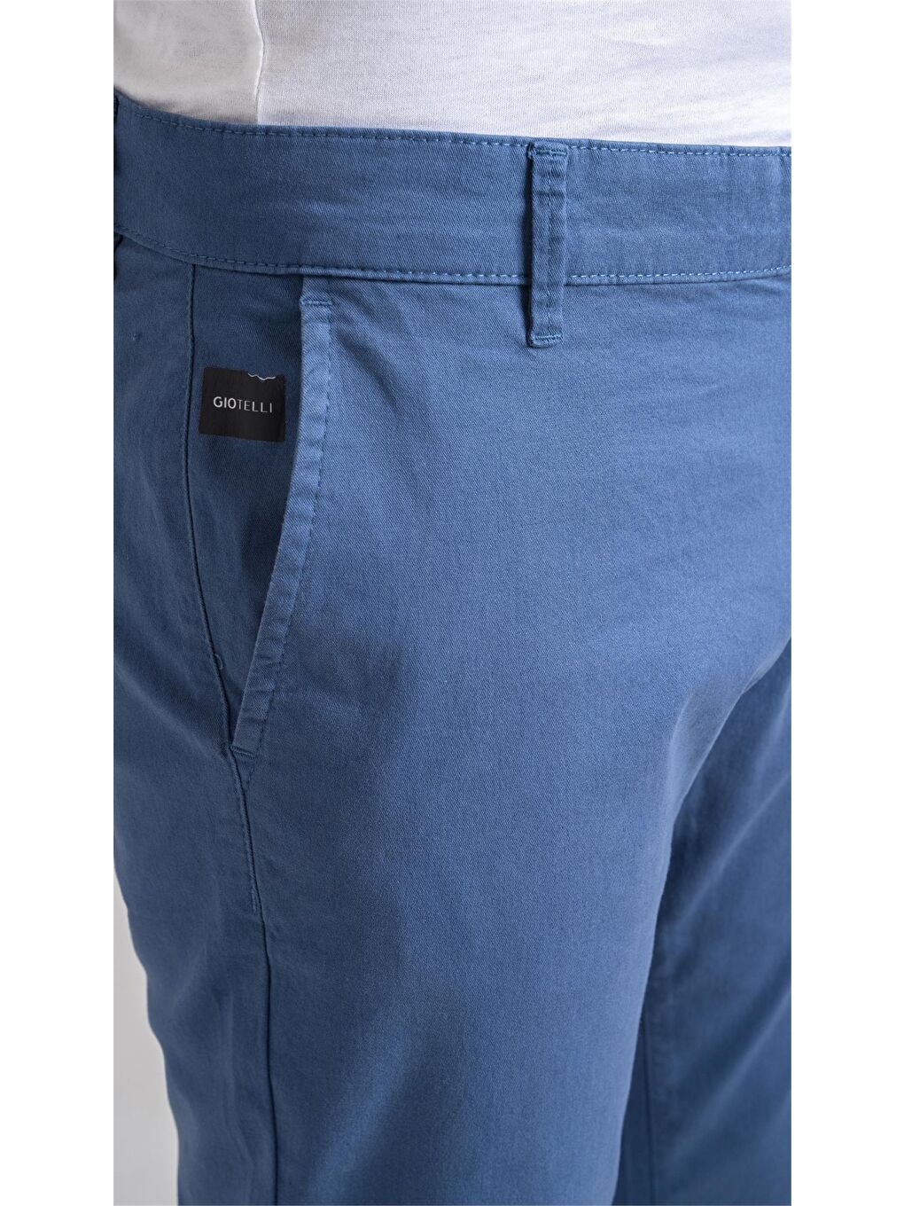 Mavi Giotelli Erkek İndigo Regular Fit Pamuklu Düz Yandan Cepli Elastanlı Chino Pantolon-2