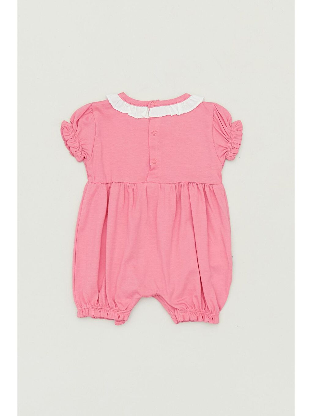 Pembe Çiçek İşlemeli Kız Çocuk Tulum-1