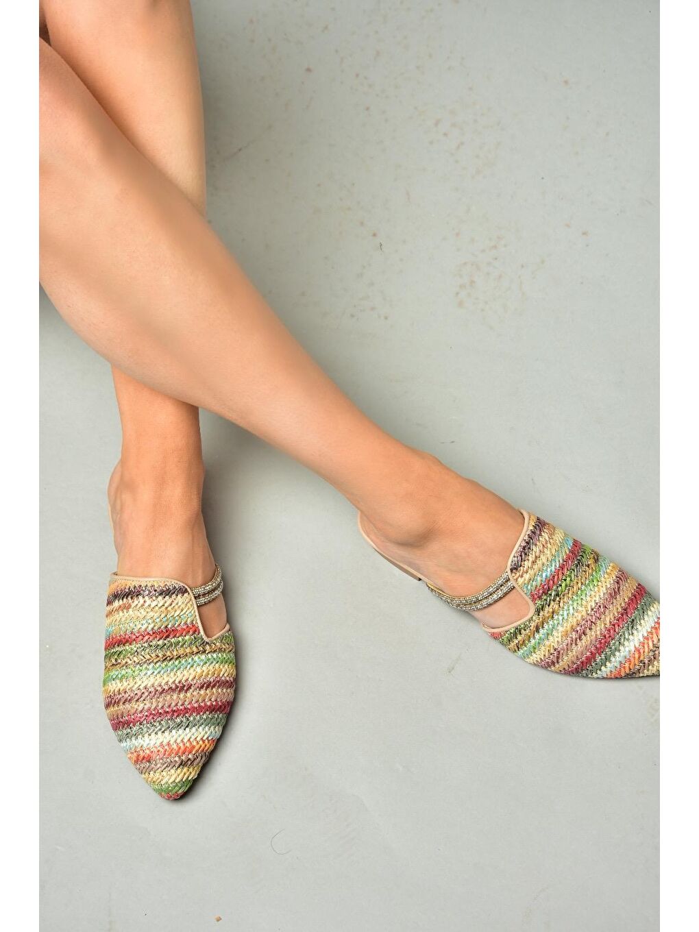 Karışık P8200314 Renkli Kadın Terlik-3