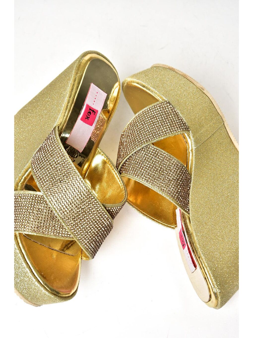 Sarı S8204212 Altın Kadın Terlik-3