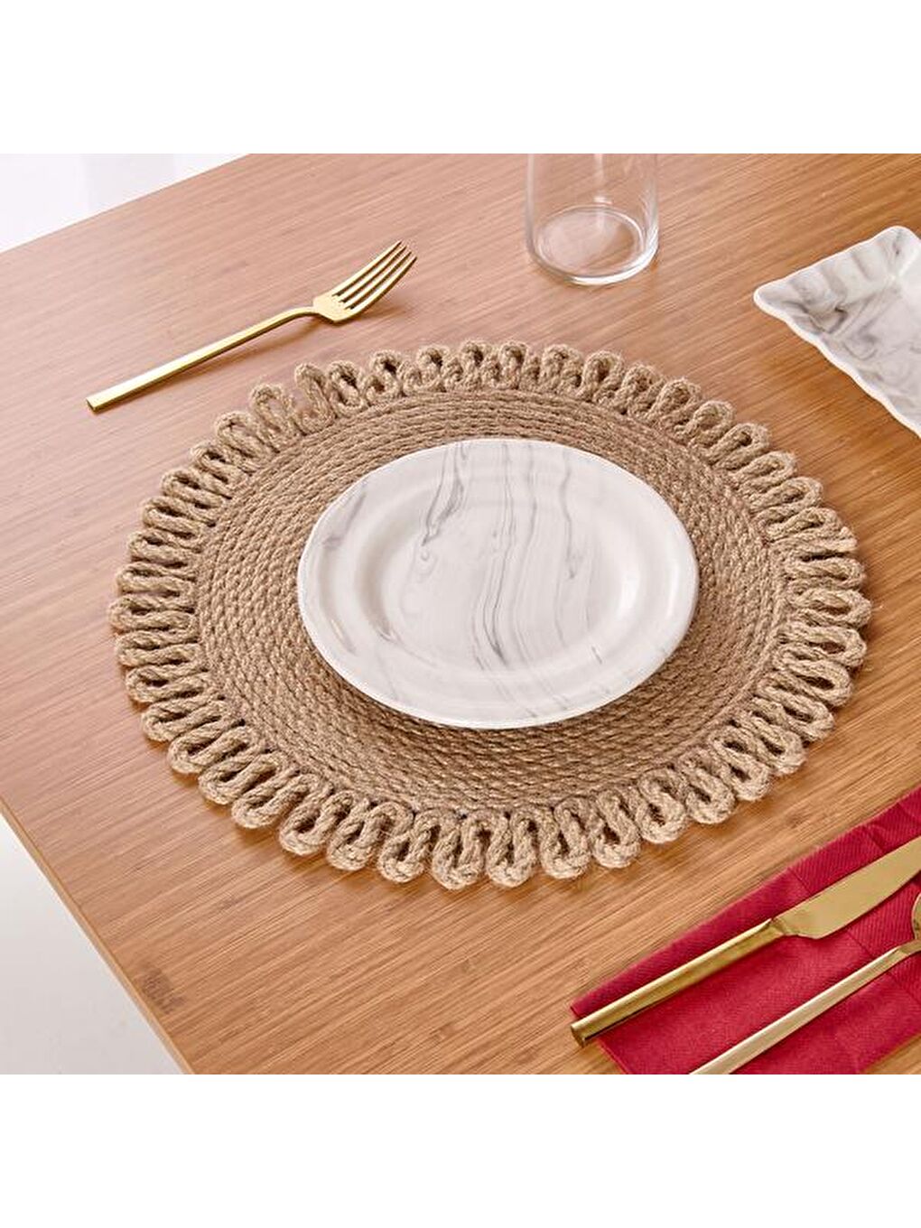 Soft Fiore Amerikan Servis - Bej - 35x35 cm