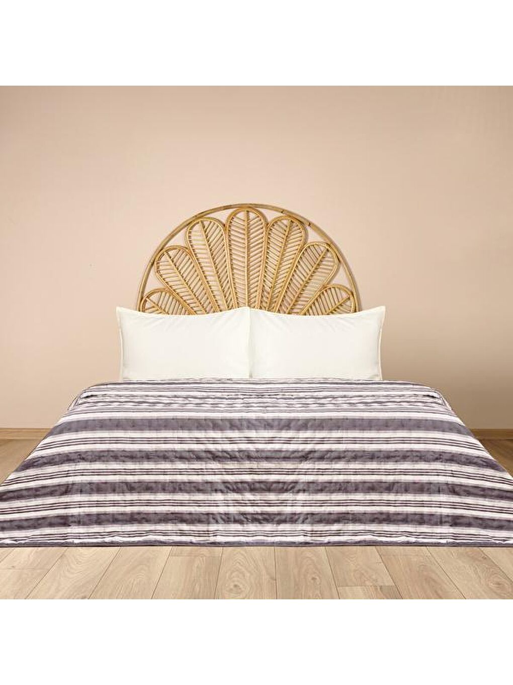 Soft Londra Çift Kişilik Yatak Örtüsü - Antrasit - 200x230 cm