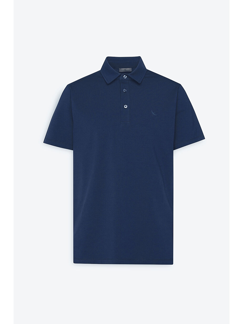 Erkek Lacivert %100 Pamuk Polo Yaka Slim Fit Dar Kesim Tişört-4