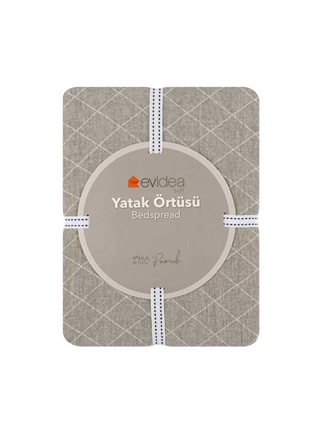 Soft Diamond Müslin Çift Kişilik Yatak Örtüsü - Gri - 200x220 cm-2