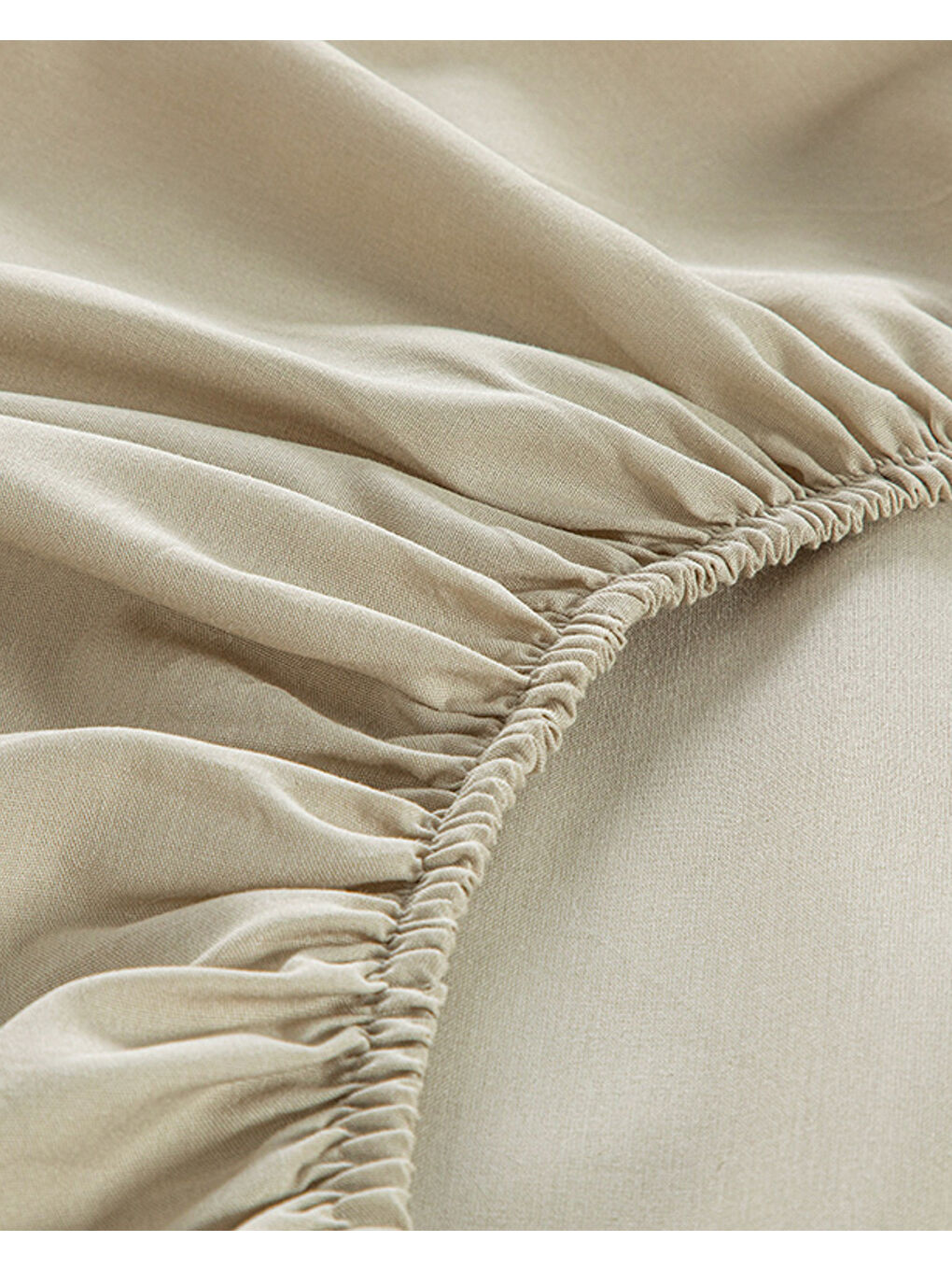 Novella Premium Soft Pamuk Çift Kişilik Lastikli Çarşaf Takımı Bej-2