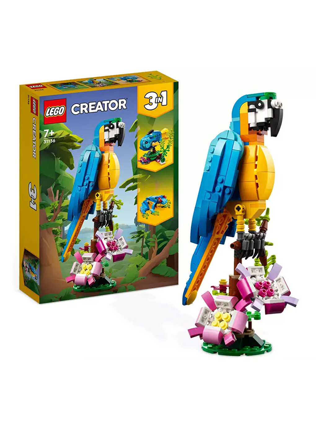 Lego Renksiz Creator Egzotik Papağan 31136