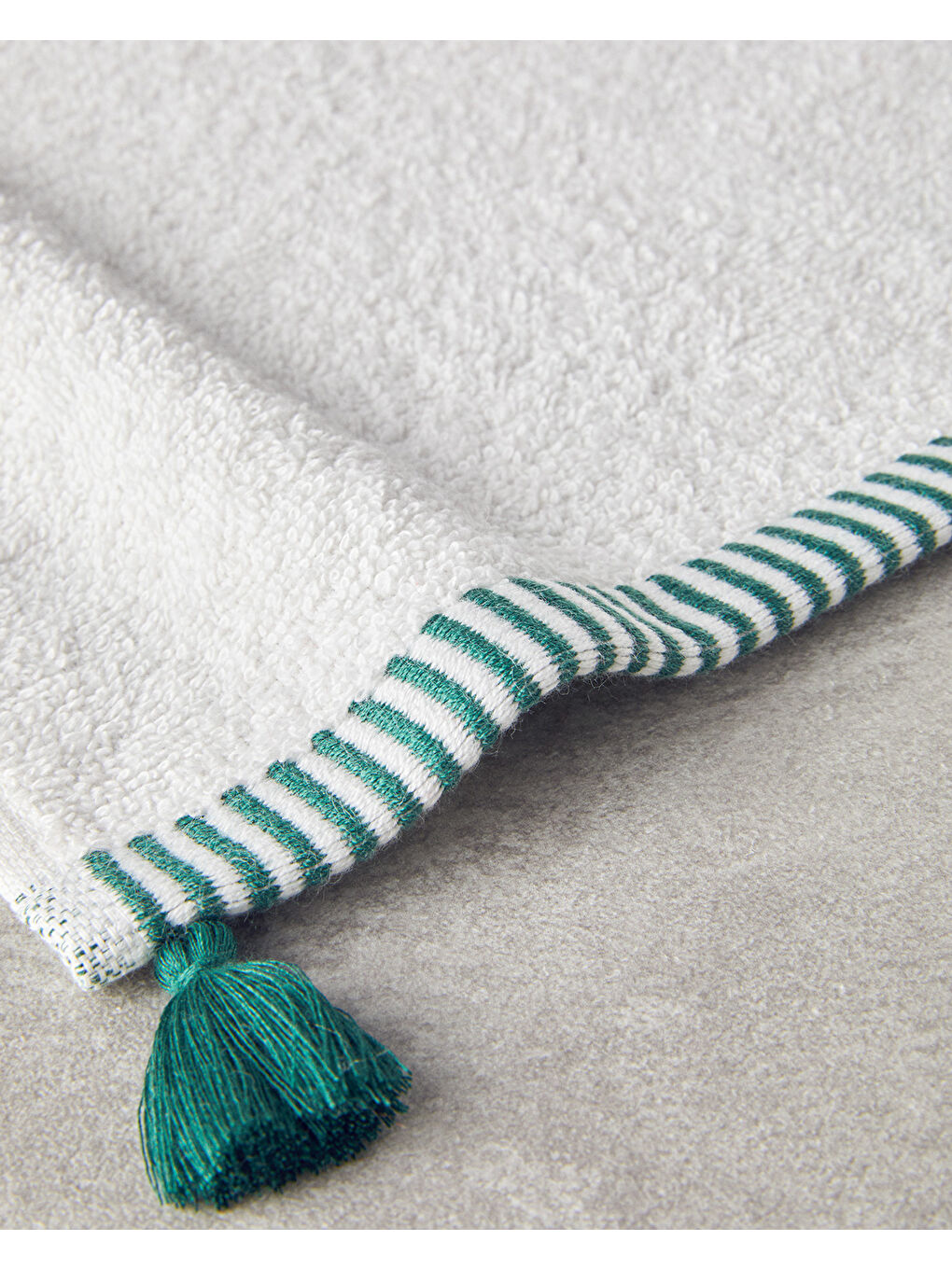 Lila Colorful Lines Pamuklu El Havlusu Ekru - Yeşil-1